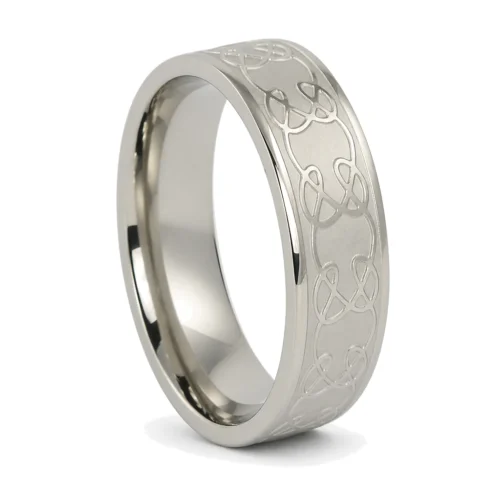 Celtic Mens Titanium 8mm Ring