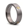 Titanium Ring with Gold Screw Detailing
