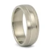 Dual Finish 6mm Titanium Mens Ring