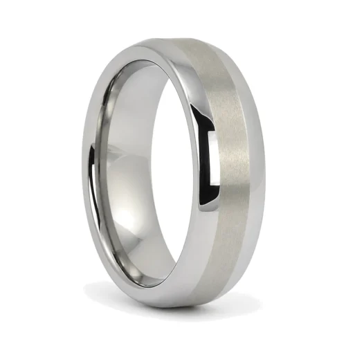 Satin Centreline Mens 7mm Tungsten Ring