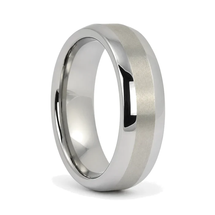 Satin Centreline Mens 7mm Tungsten Ring