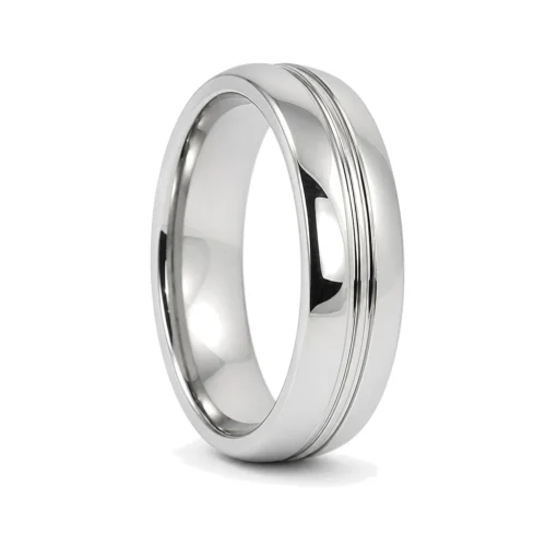 Twin Groove 7mm Tungsten Ring