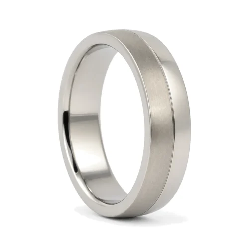 Titanium Dual Tone 6mm Mens Ring