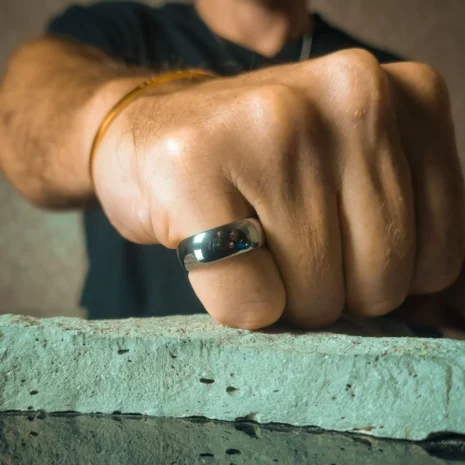 FTR-005-Tungsten-Mens-Ring-1 Polished 8mm Tungsten Mens Ring