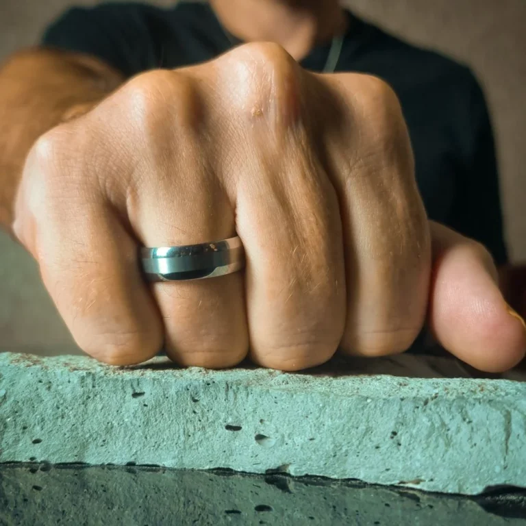 Satin Centreline Mens 7mm Tungsten Ring