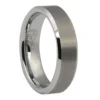 Mens Brushed Tungsten 6mm Wedding Ring