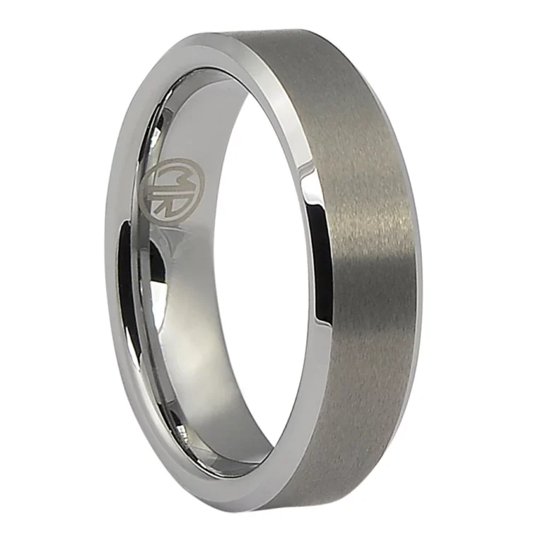 Mens Brushed Tungsten 6mm Wedding Ring
