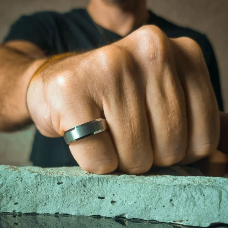 Mens Brushed Tungsten 6mm Wedding Ring