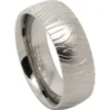 Titanium 8mm Ring with Embossed Tiger Stripes