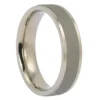 Titanium 6mm Mens Ring with Matte Center