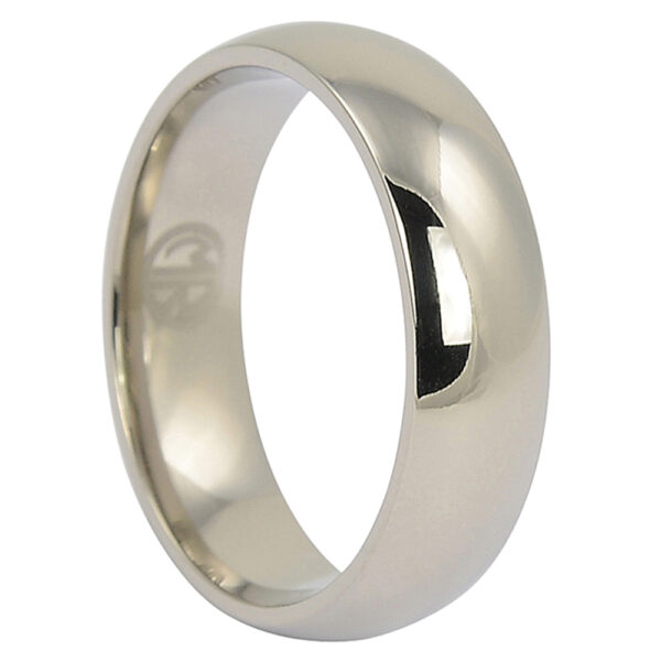Titanium Polished Mens Wedding Ring