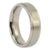 Titanium Raised Centreline Mens 6mm Wedding Ring