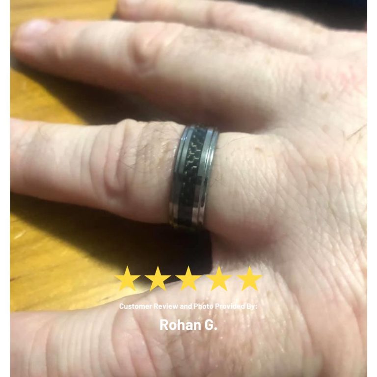Carbon Fibre Mens Wedding Ring