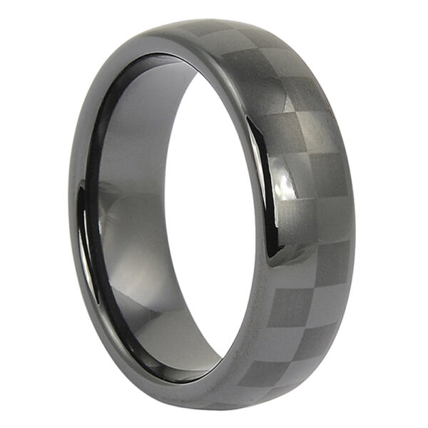 ccr-004-mens-black-ceramic-ring-with-chequered-pattern