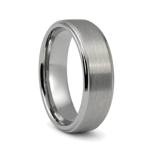 Tungsten 7mm Mens Ring with Brushed Finish