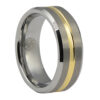 FTR-033-Tungsten-Mens-Wedding-Ring-With-Gold-3-video
