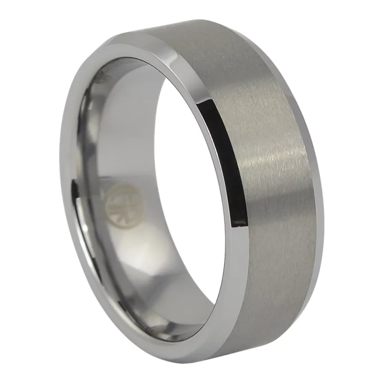 Brushed 8mm Mens Tungsten Ring