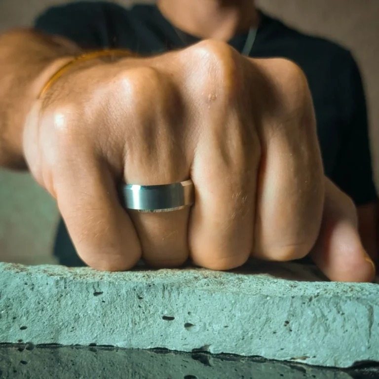 Brushed 8mm Mens Tungsten Ring