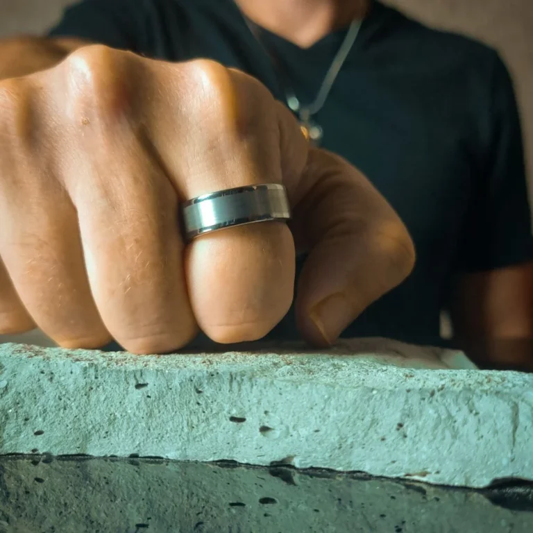 Brushed 8mm Flat Mens Tungsten Ring