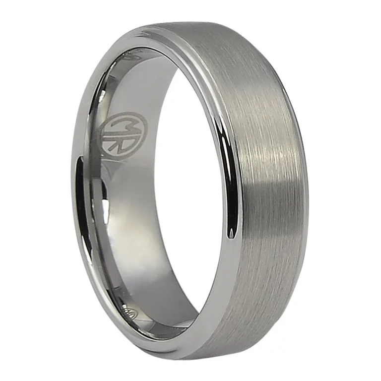 Tungsten 7mm Mens Ring with Brushed Finish