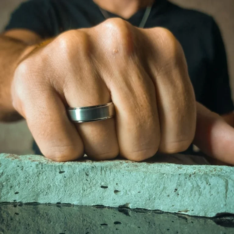 Tungsten 7mm Mens Ring with Brushed Finish