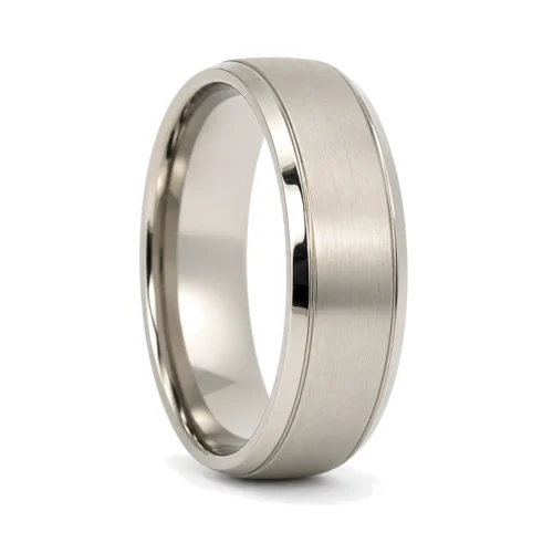 Titanium 7mm Mens Wedding Ring