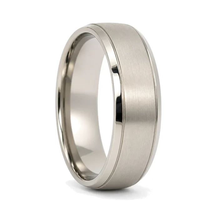 Titanium 7mm Mens Wedding Ring