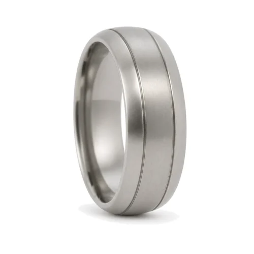 Titanium 7mm Ring with Tapered Edge