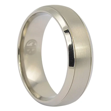 ITR-077-Titanium-Mens-Wedding-Ring-video Titanium 7mm Mens Wedding Ring