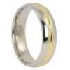 Gold Centreline Titanium 6mm Wedding Ring