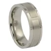 Titanium 7mm Ring with Unique Edge