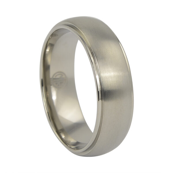Titanium Mens Dome Wedding Ring