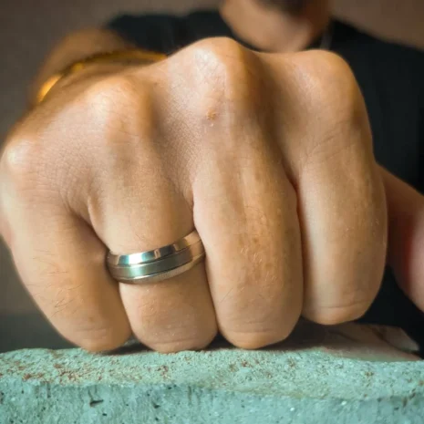 ITR-085-Titanium-Ring Titanium 7mm Ring with Tapered Edge
