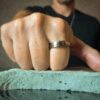 Classic Two-Tone Titanium 6mm Wedding Band