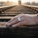 FTR-060-8-Polished-Dome-Mens-Tungsten-Gold-Ring-Railway-Worker