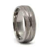 Titanium Sandblast 8mm Mens Wedding Ring