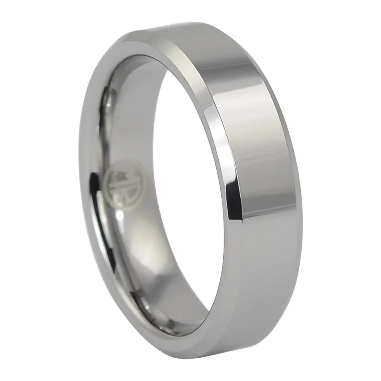 Polished Flat 6mm Tungsten Wedding Ring