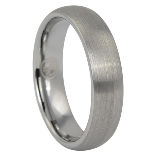 Brushed Dome Tungsten Ring