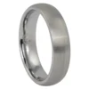 Brushed Dome 6mm Tungsten Ring