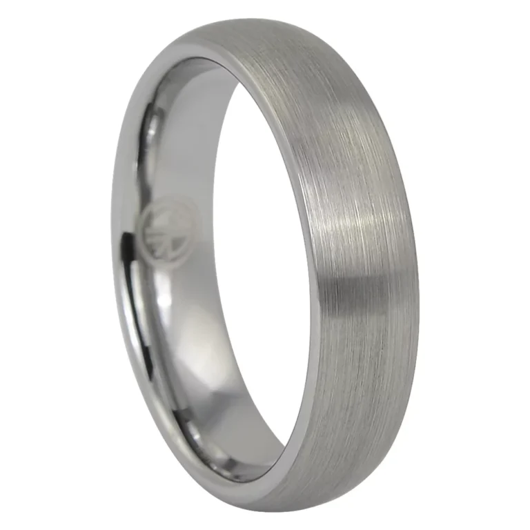 Brushed Dome 6mm Tungsten Ring
