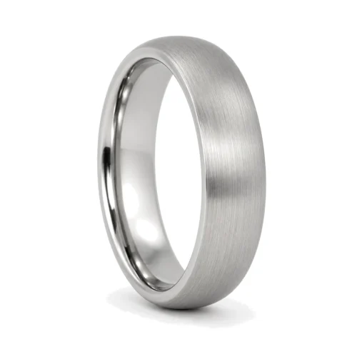 Brushed Dome 6mm Tungsten Ring