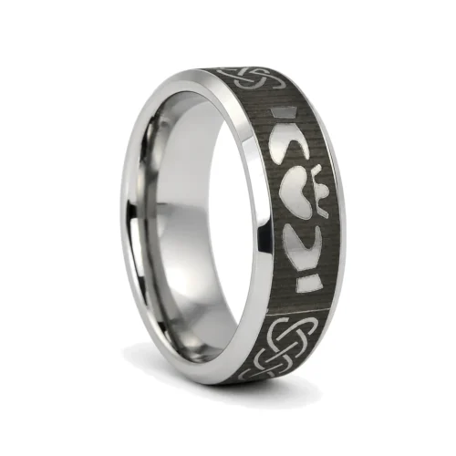 Tungsten Claddagh 8mm Ring