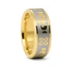 Tungsten And Gold Claddagh 8mm Ring