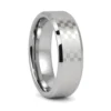Mens Chequered 8mm Tungsten Ring
