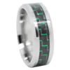 Green Carbon Fiber 8mm Mens Tungsten Ring