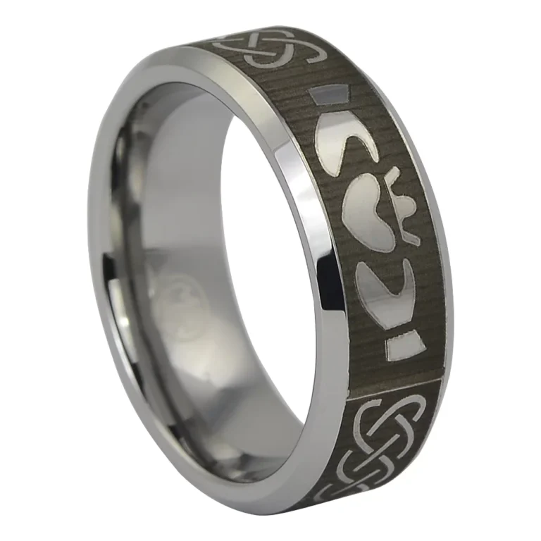 Tungsten Claddagh 8mm Ring