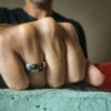 8mm Rounded “Camo” Tungsten Ring
