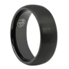 Black Tungsten 8mm Ring With Brushed Finish