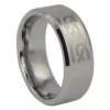 Tungsten 8mm Mens Ring With Celtic Pattern