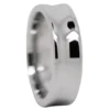 Concave 7mm Polished Tungsten Mens Wedding Ring